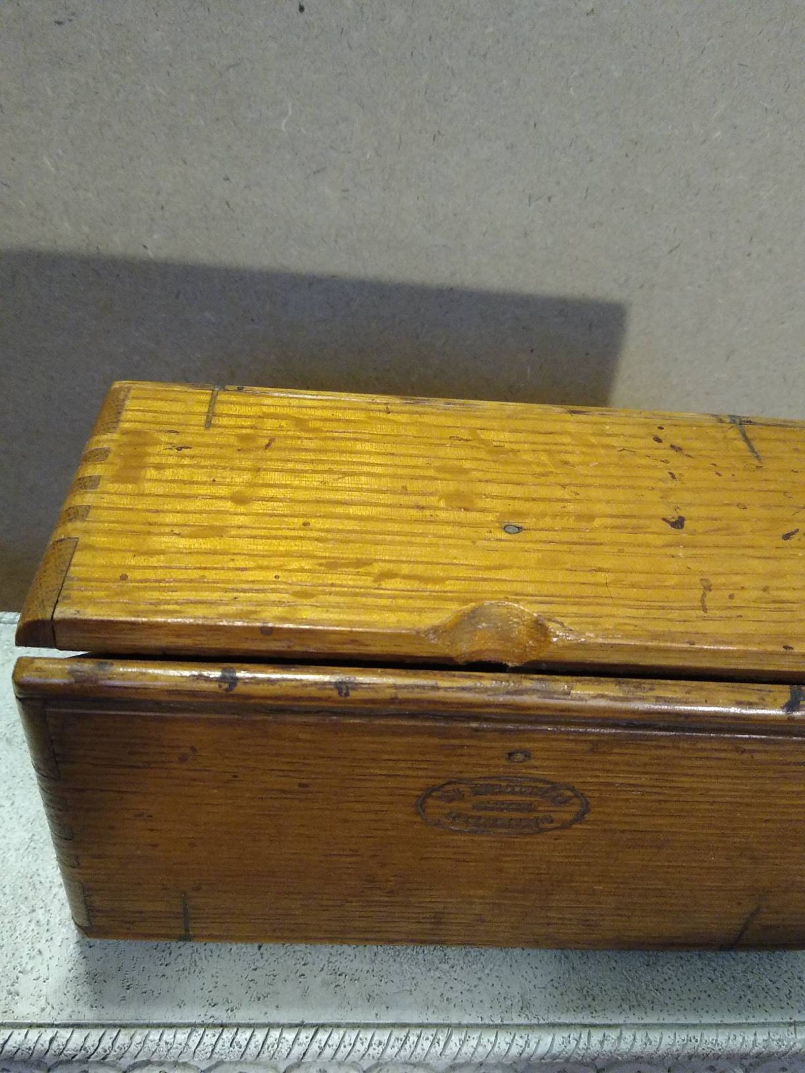 Antique Sewing Machine Parts Box Singer Patented 1889 Wooden Etsy