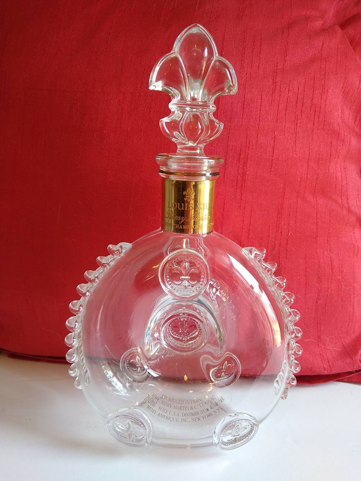 REMY MARTIN Louis XIII Cognac BACCARAT Crystal Decanter Empty Bottle 750 ML