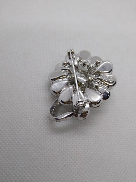 Vintage Signed Eisenberg Flower Pin Brooch Stunni… - image 3