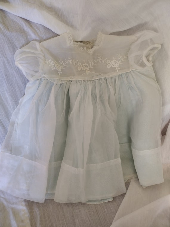 Vintage Toddler Dress 1960s 1950s Large Doll Cloth