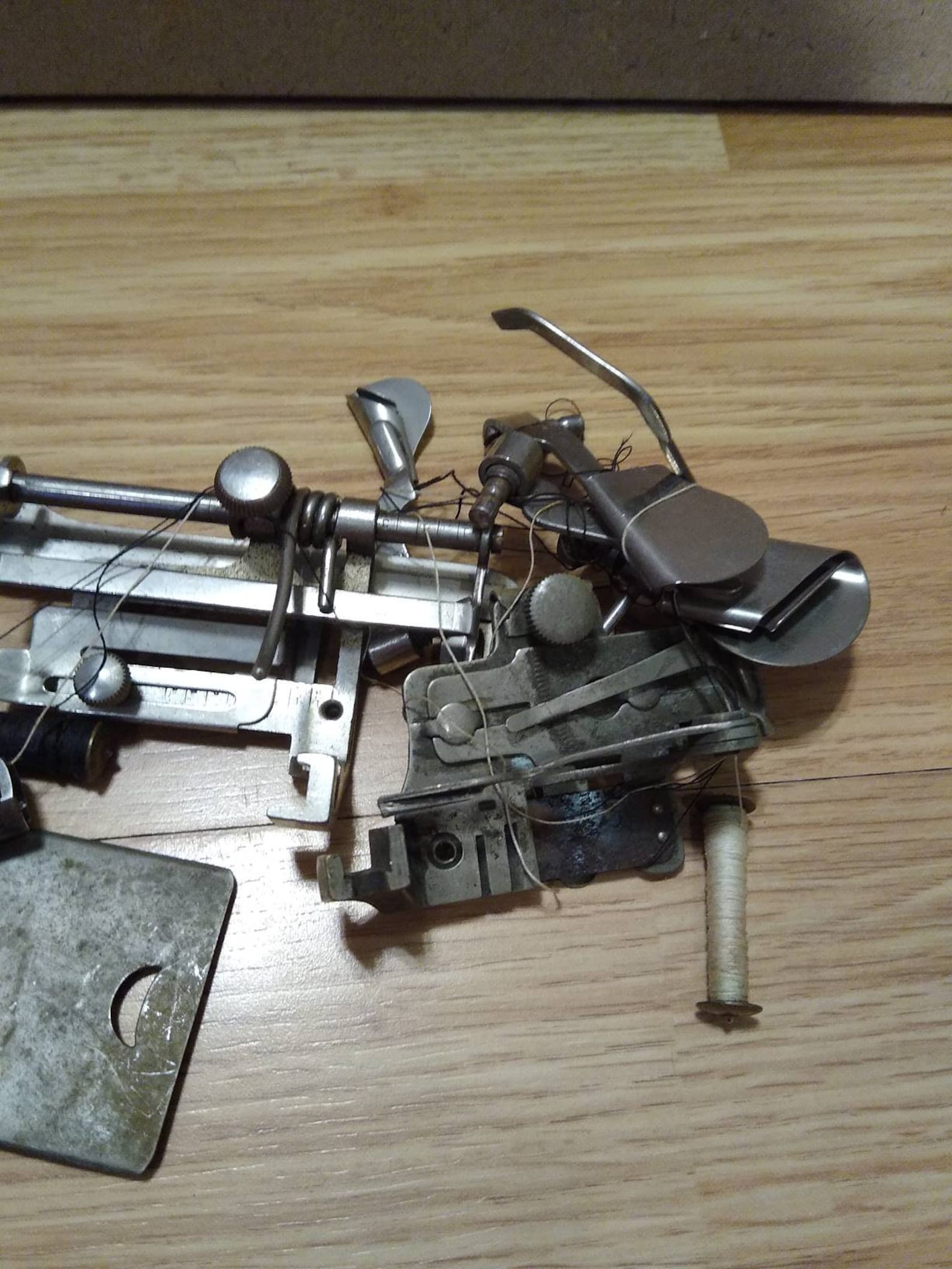 Antique Sewing Machine Parts Box Singer Patented 1889 Wooden Etsy