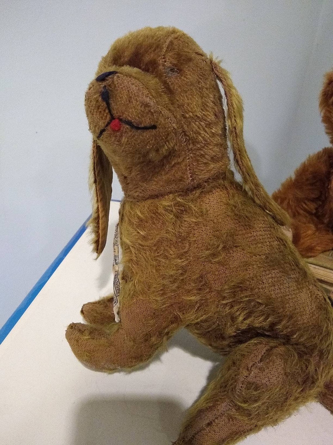 Adorable Antique Mohair Dog Vintage Straw Stuffed Dog Very Etsy