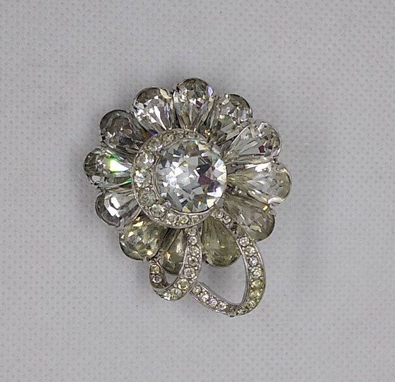 Vintage Signed Eisenberg Flower Pin Brooch Stunni… - image 1