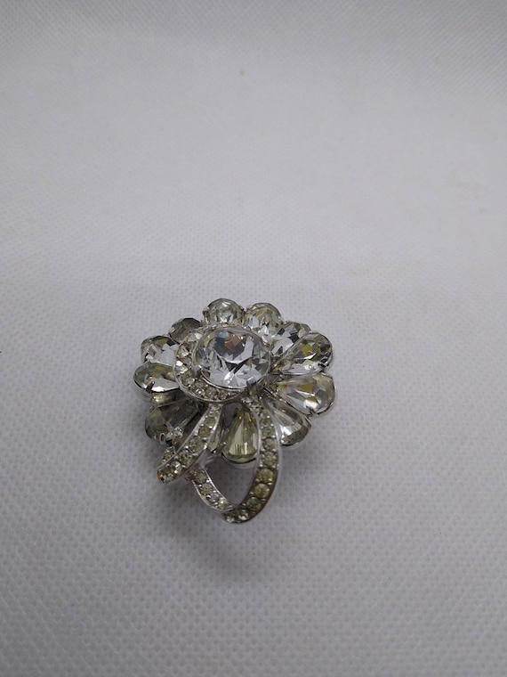 Vintage Signed Eisenberg Flower Pin Brooch Stunni… - image 2