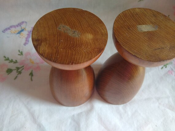 Vintage Teak Kerzenstander Kerzenhalter Mod Naturholz Grosse Etsy