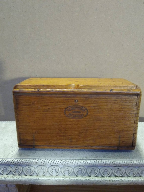 Antique Sewing Machine Parts Box Singer Patented 1889 Wooden - Etsy