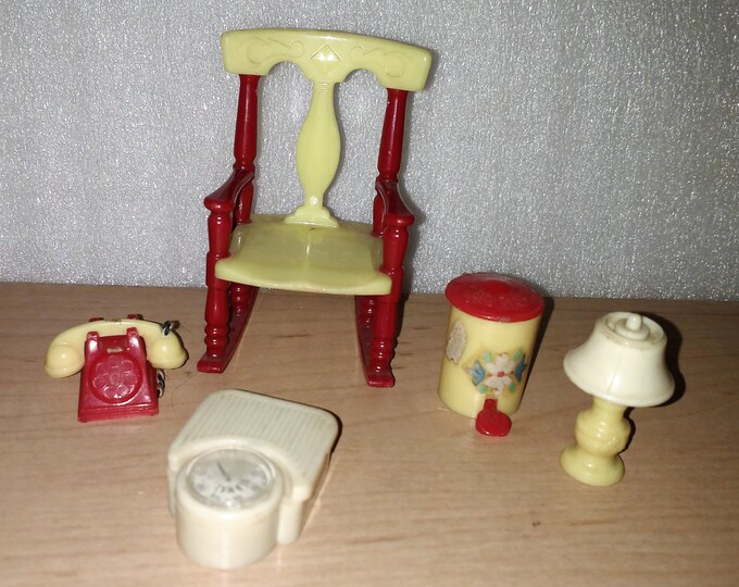 Vintage 1950's Renwal Dollhouse Furniture Garbage Can Etsy