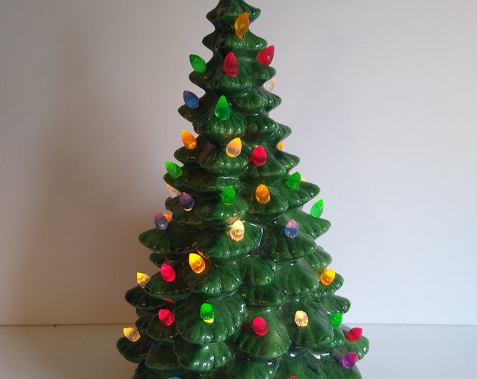 Vintage Ceramic Christmas Tree Light up 12 Size Vintage Holiday 1970s