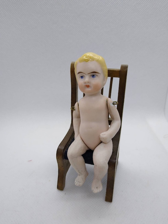 antique bisque boy doll torso and head