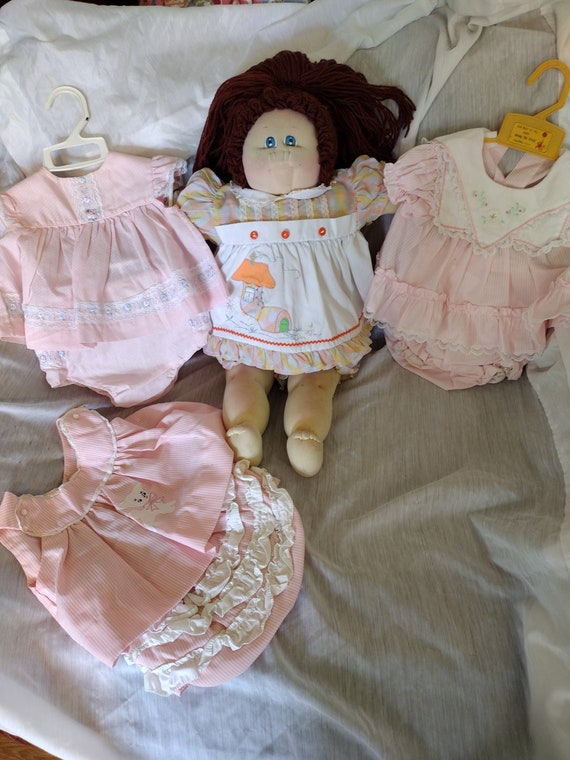 Lot Vintage 1980s  Baby Girl Clothing Vintage Doll