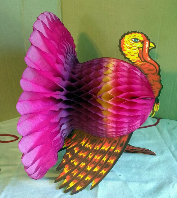 Vintage Antique Paper Turkey Centerpiece 1940 S Retro Etsy