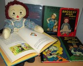 Lot 6 Raggedy Ann Books Vintage 1940's 1960's Johnny Gruelle Children's Books Cookie Land Magic Book More