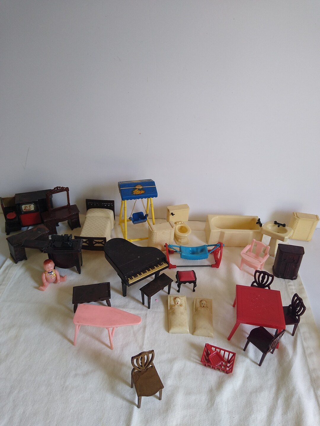 Lot Vintage Renwal Dollhouse Furniture Mid Century MCM Vintage Etsy