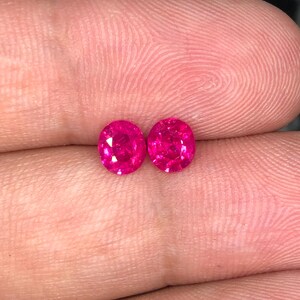 2.10Cts Untreated Beautiful Pair Ruby From Mozambique