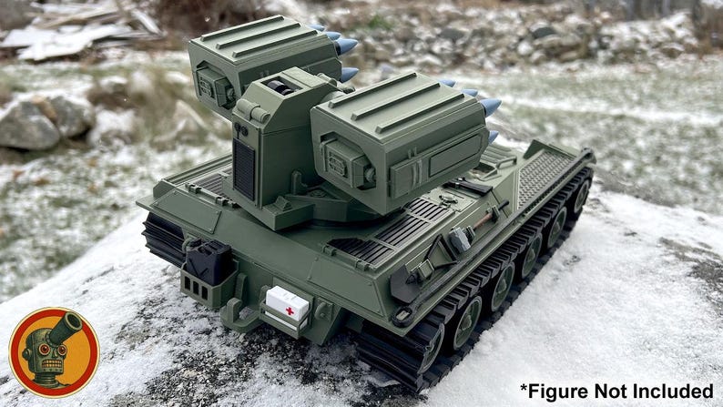 1/12 Scale Wolverine Missile Tank STL Files image 3