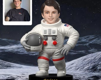 Anpassad astronautfigur - Personlig figur från foto, present till astronauter, rymdälskare och barn