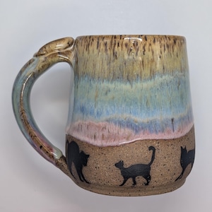 20oz • cat mug • pastel rainbow