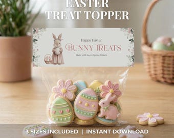 Osterhase Leckerli Tasche Topper, 3 Größen inklusive (digitaler Download)