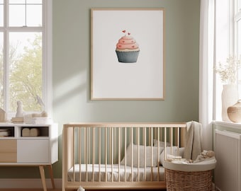 Aquarell Cupcake Druck, süße Dessert Kunst, süße Dessert Kunst (Digitaler Download)