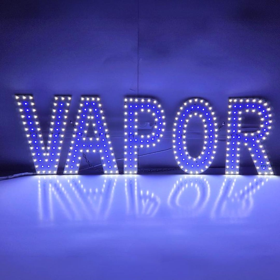 EPL VAPOR Blue, LED 3G Sparkling Sign & Eye-catching, Super Bright, 9 ...