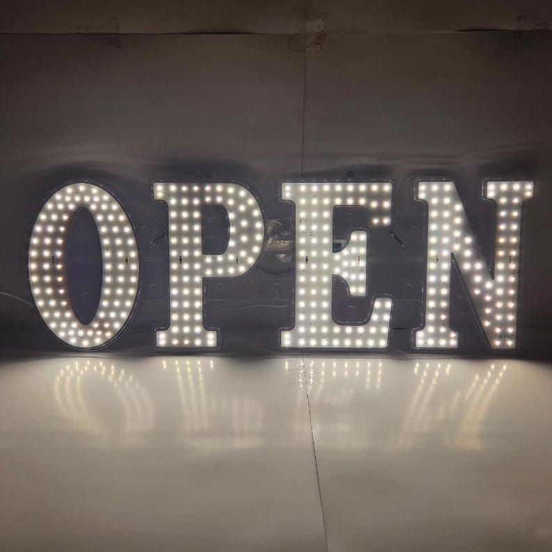 EPL OPEN Warm White, LED 1G On-off Sign, Eye-catching, Super Bright, 10 ...