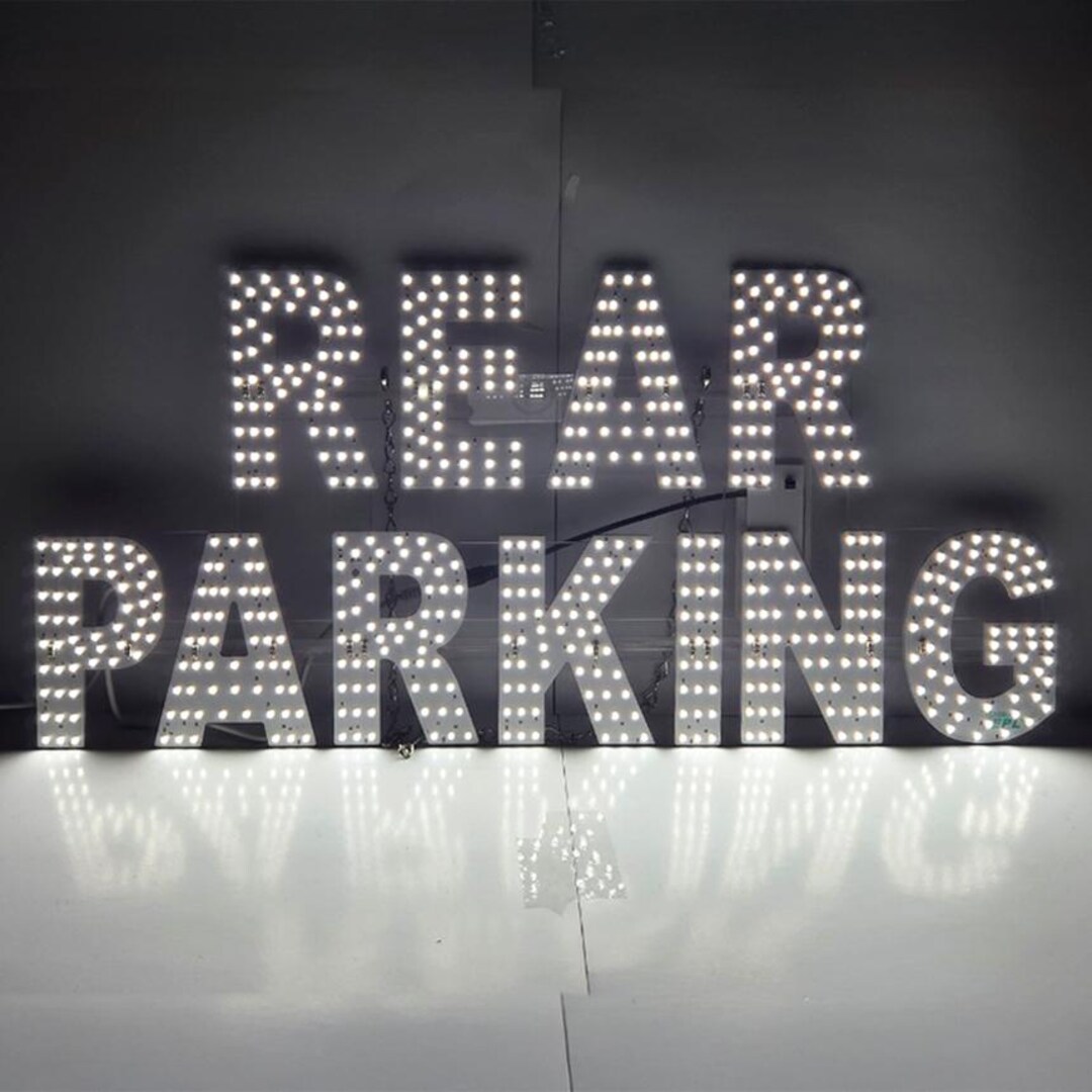 EPL REAR PARKING White, Led 2G Blinking Sign, Eye-catching, Super ...