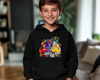 Gorilla Tag Inspired Youth Hoodie – Birthday Monkey Game Design