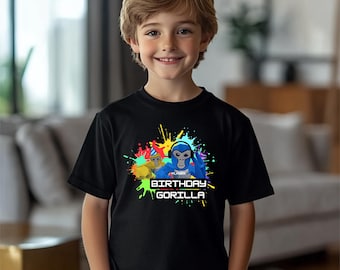 Gorilla Tag Inspired Youth T-Shirt – Birthday Monkey Game Design