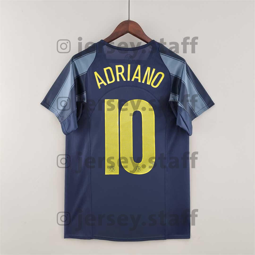 Adriano #10 Jersey FC Inter Milan 2004 2005 Retro Football Vintage