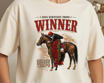 Golden Tempo Shirt, Kentucky 2026 Winner Tshirt, Cherie DeVaux Tee, Historic First Female Trainer Win, Horse Racing Vintage Shirt