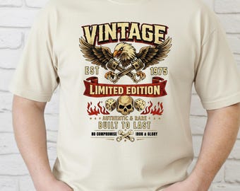 Custom Vintage Limited Edition Authentic & Rare Built to Last Birthday Shirt, Bday Gift for him dad husband grandpa him
