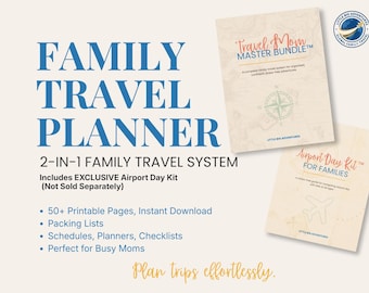 Family Travel Planner Bundle | Airport Day Kit (PDF Downloadable)