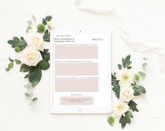 Money Boundaries & Enjoyment Check-In | Reflective Financial Worksheet Printable