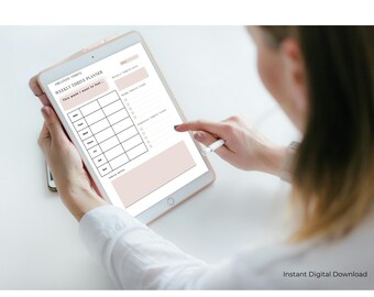 Weekly Planner Printable PDF | Weekly Schedule & Productivity Planner | Task Tracker Template