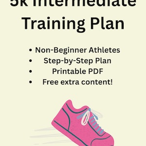 5k Training Plan Intermediate: Digital PDF, 8-Week Running Schedule