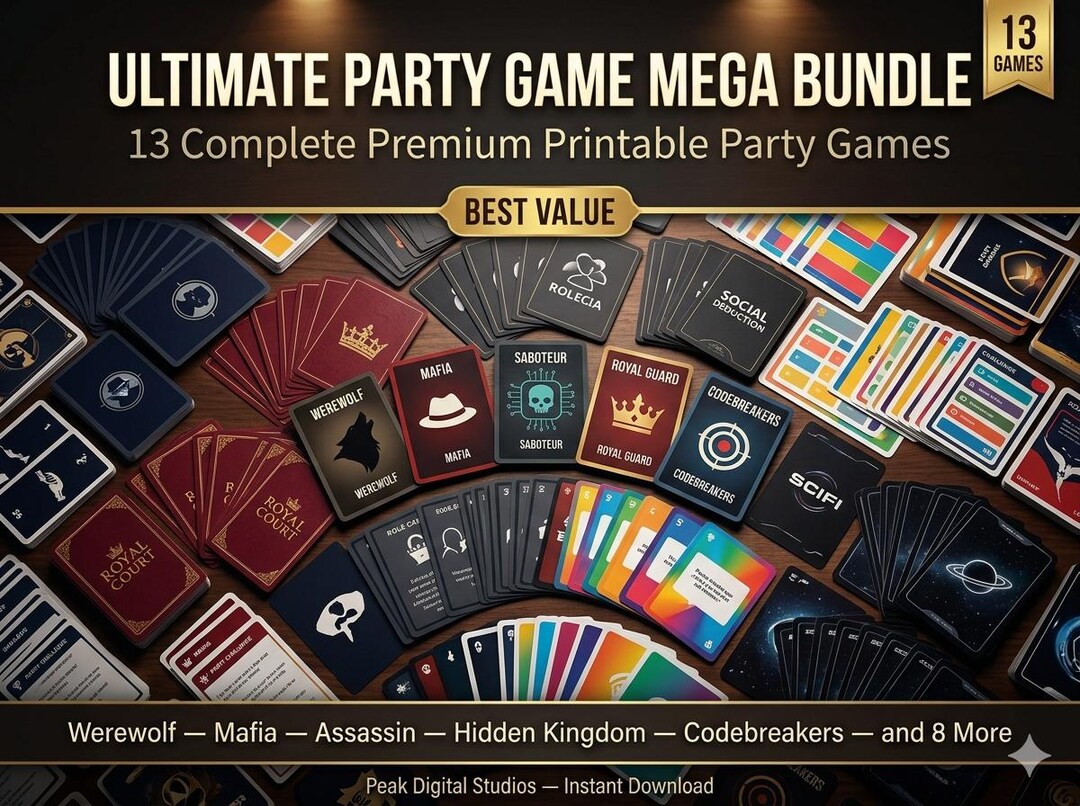 Ultimate Party Game Mega Bundle - 13 Premium Printable Party Games ...