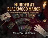 Murder Mystery Party Game Printable, Social Deduction Game Night, Hidden Killer Game, Large Group Party Game, Print and Play Mystery Game