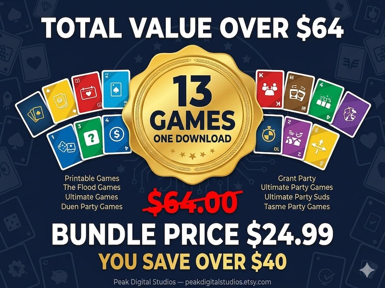Ultimate Party Game Mega Bundle - 13 Premium Printable Party Games ...