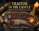 Traitor in the Castle Printable Party Game | Medieval Social Deduction Game | Mafia Style Game Night | Instant Download Group Game