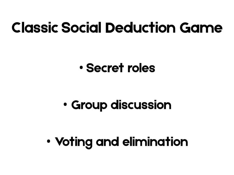 Mafia Party Game Printable Group Social Deduction Game For Teens And 