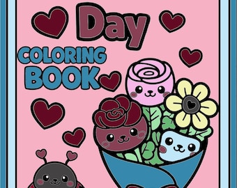 Valentine’s Coloring Book for Kids – Extra Bold Kawaii Pages Ages 2–8 Printable PDF