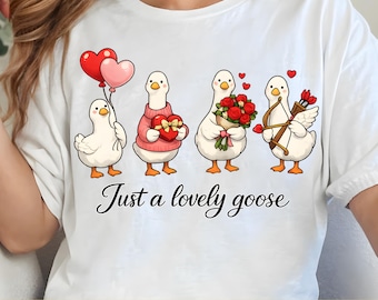 Oca carina e adorabile PNG / Solo un'oca adorabile PNG / Oca di San Valentino PNG / San Valentino divertente png / Oca sciocca di San Valentino / San Valentino PNG