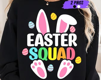 Easter Squad Png, Family Matching Easter Day Png, Bunny Egg Hunt Group Png Cute Easter Bunny Squad Digital Download for Shirts