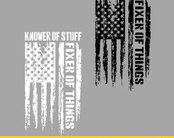 Knower of Stuff Fixer of Things PNG | Funny Dad Handyman Design | Husband Gift | DIY Workshop Quote | Digital Download