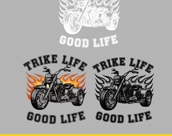 Triker Life Funny Trike Motorcycle Triker Rider Fun PNG: Trike Life Triker Rider png Motorcycle Art (Digital Download)