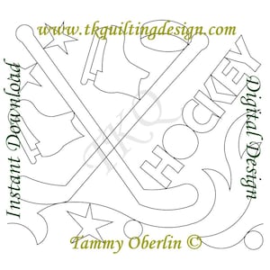 3207 Hockey E2E Digital Quilting Design – Longarm Formats (Digital Nedladdning)