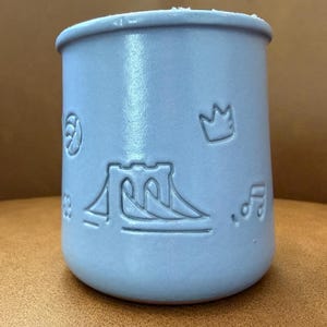 Alpert NYC Artist Glazed Terracotta Pot Periwinkle Blue La Fermiere Limited Edition