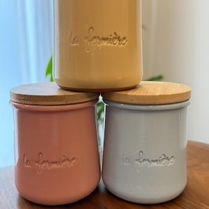 Set of 3 Limited Edition Pastel Summer Terracotta Pot La Fermiere Sky Blue Sandy Yellow Seashell Pink Get one Each!