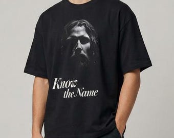 Know the Name Jesus Graphic Tee, AS Colour Heavyweight, Christian Streetwear