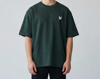 Holy Spirit Dove Tee, Pine Green Christian T-Shirt, AS Colour 5080